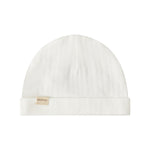 Hvid pointelle hue til baby