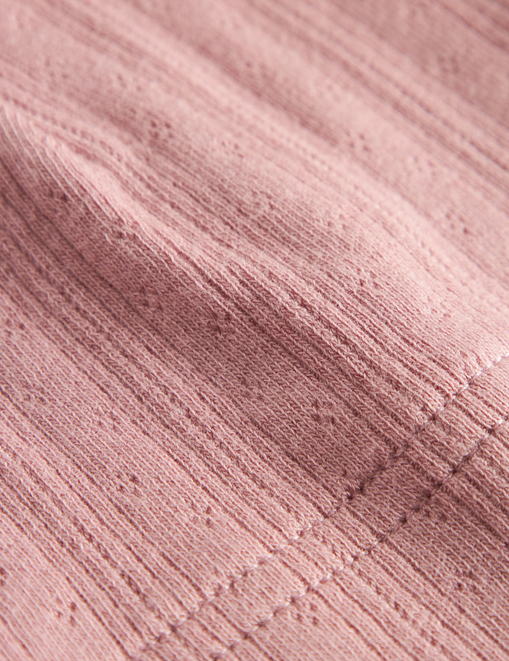 Pink pointelle baby hat