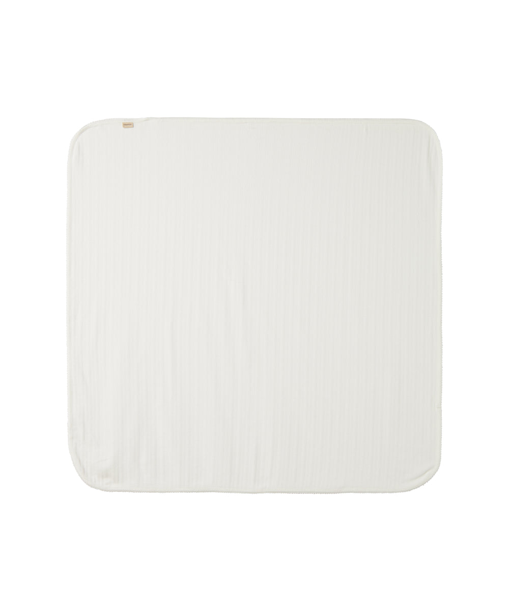 Hvid pointelle babytæppe