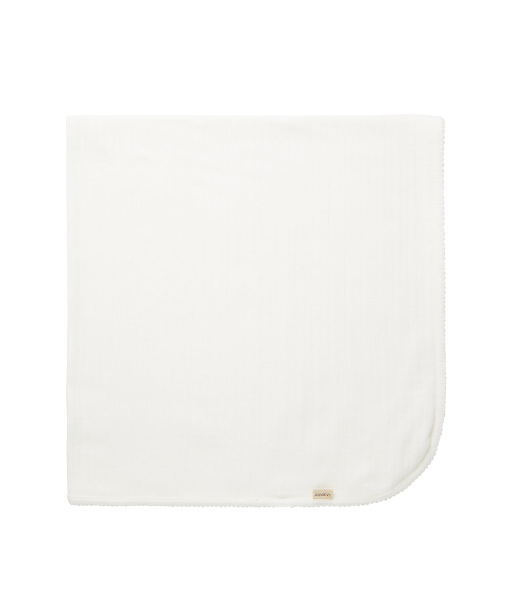 Hvid pointelle babytæppe