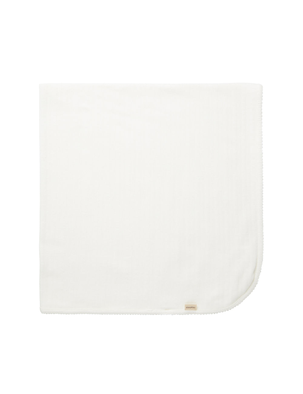 White cotton baby blanket