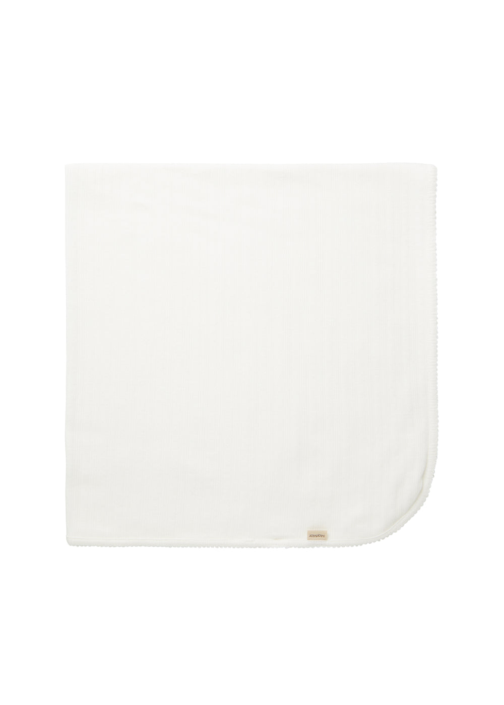 Hvid pointelle babytæppe