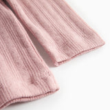 Rosa pointelle bluse til børn med lange ærmer