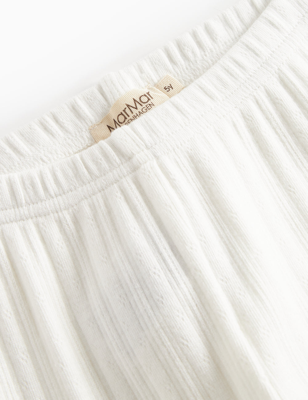 White pointelle nightwear set for children with long sleeves - pants