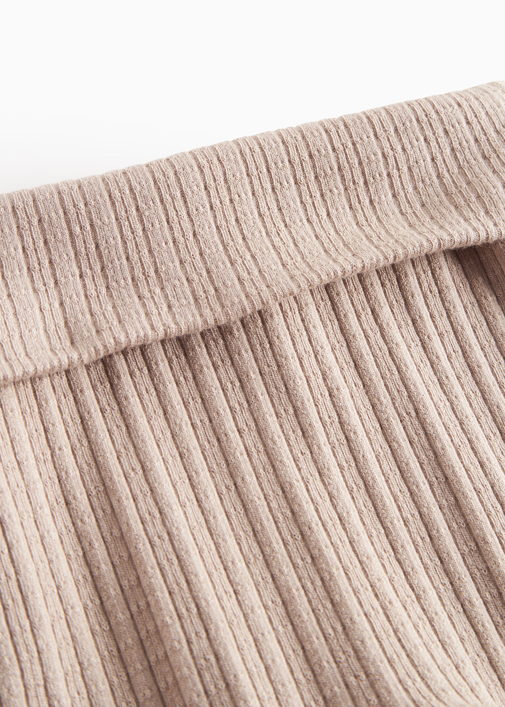 Beige pointelle bukser til baby