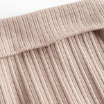 Beige pointelle bukser til baby