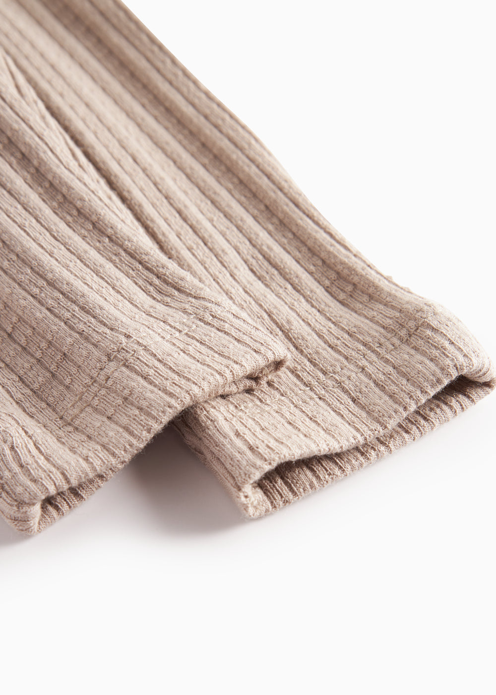 Beige pointelle bukser til baby