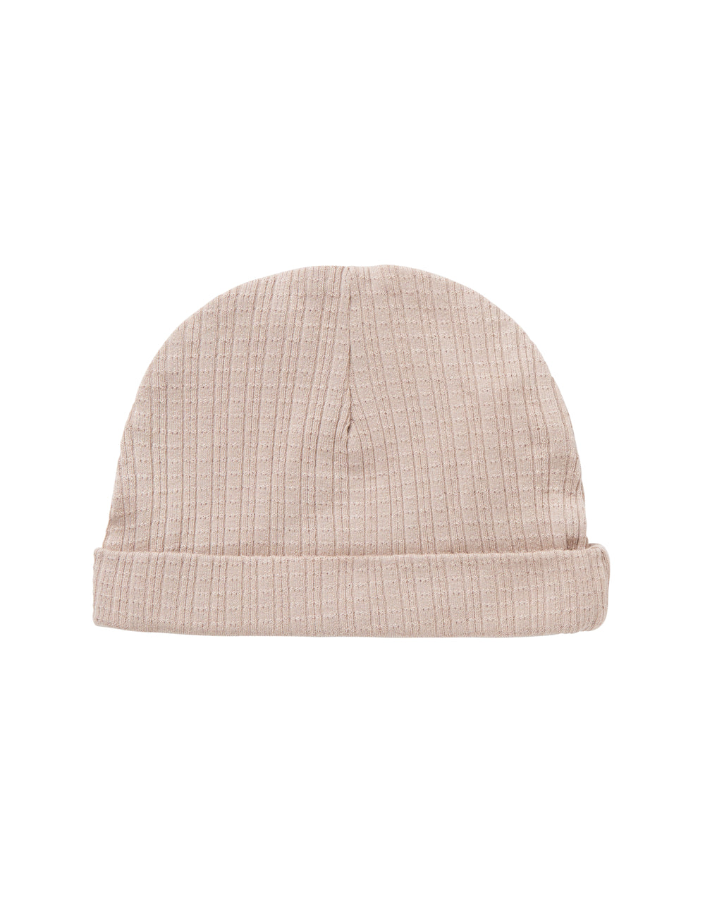 Beige pointelle hue til baby