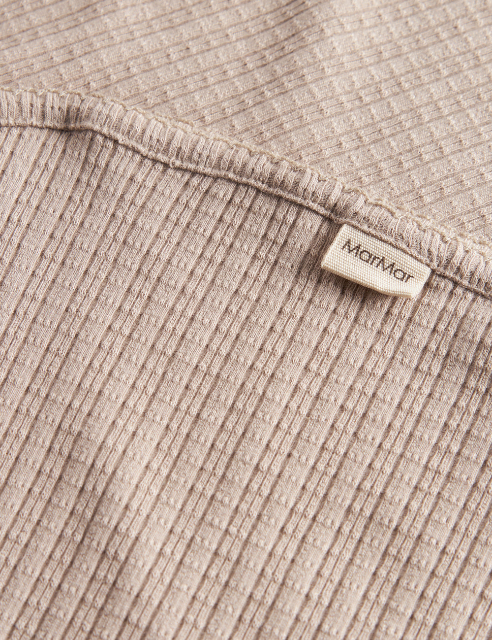 Beige pointelle babytæppe