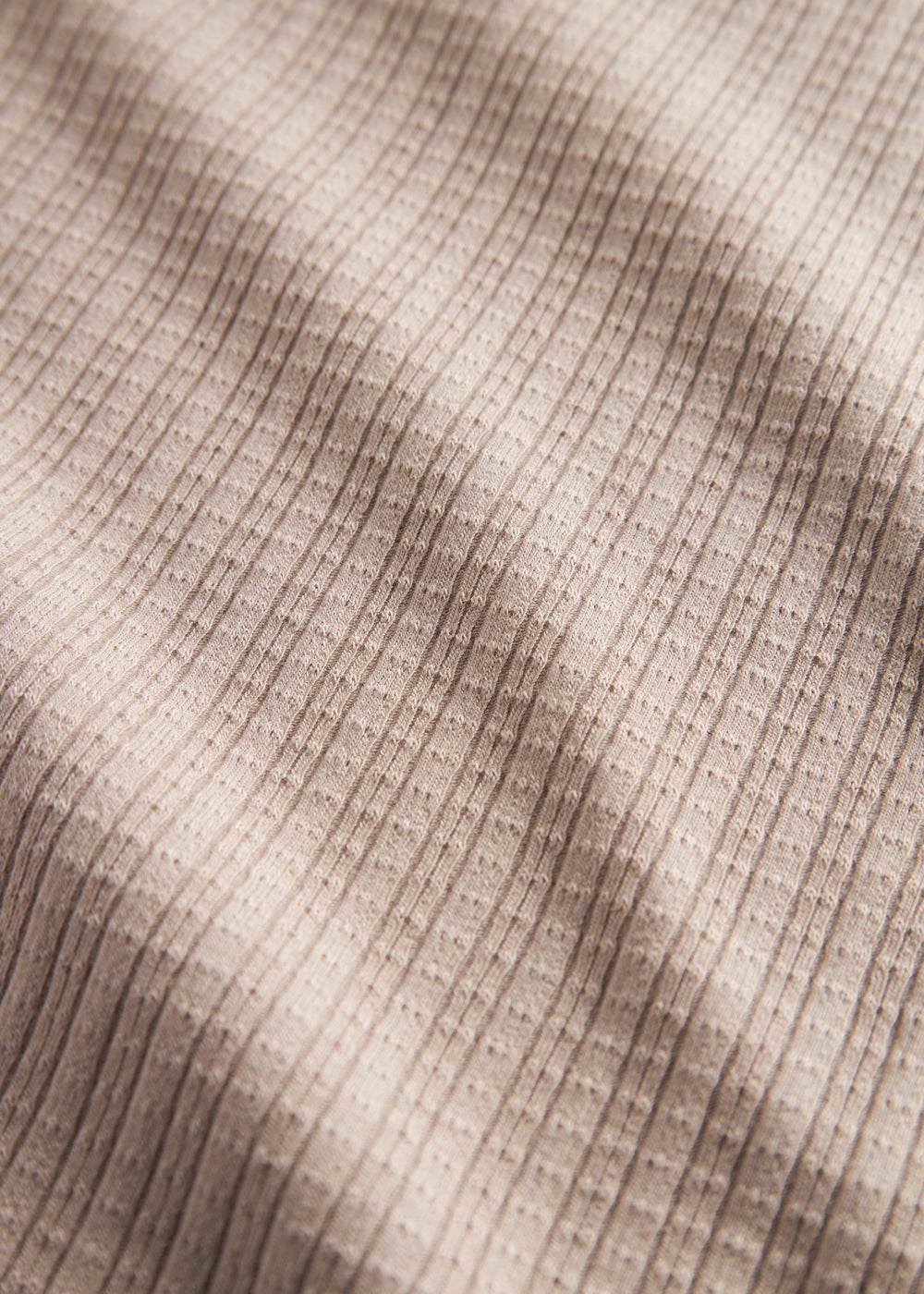 Beige pointelle babytæppe