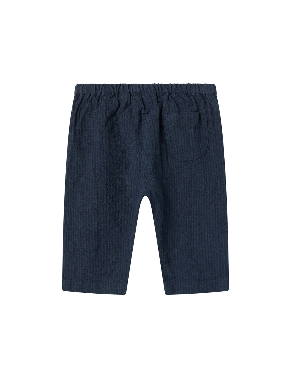 Dark blue trousers for children with elastic waist