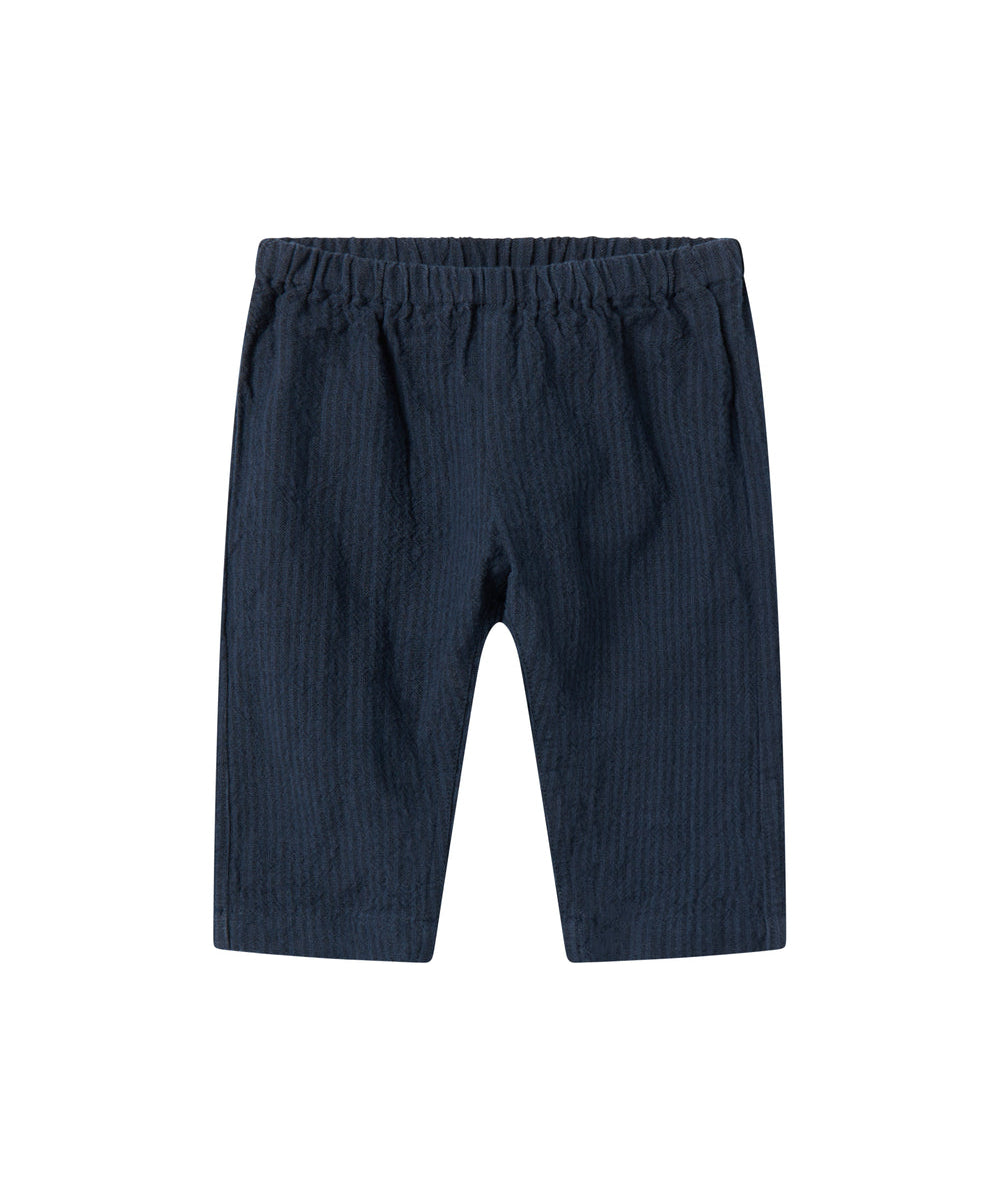 Mørkeblå bukser til børn med elastik i taljen