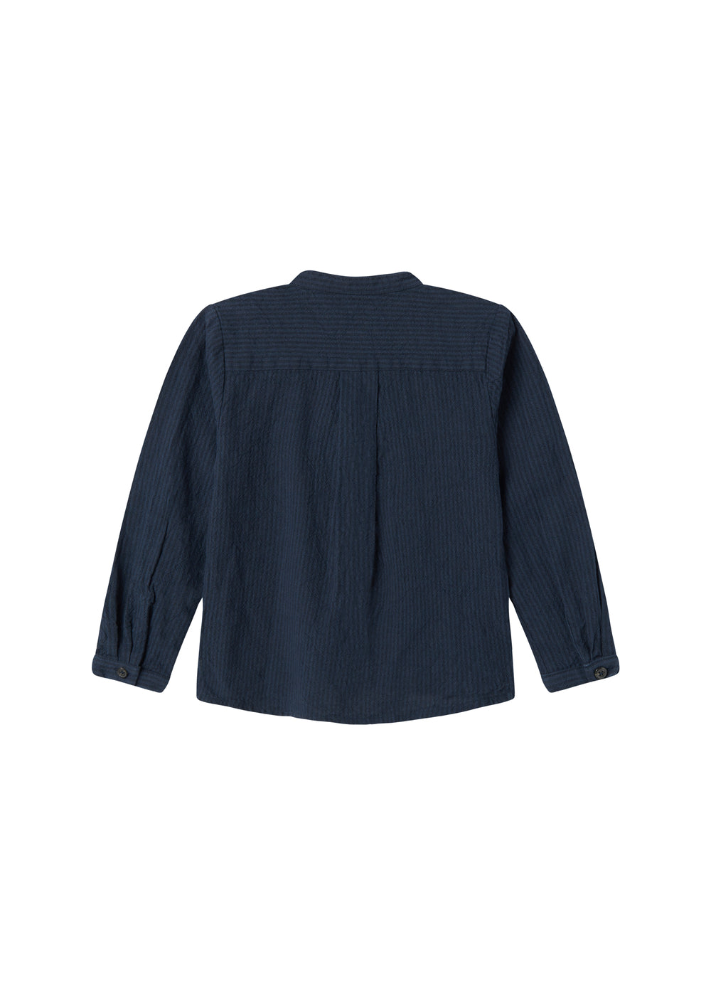 Mørkeblå skjorte til børn set bagfra