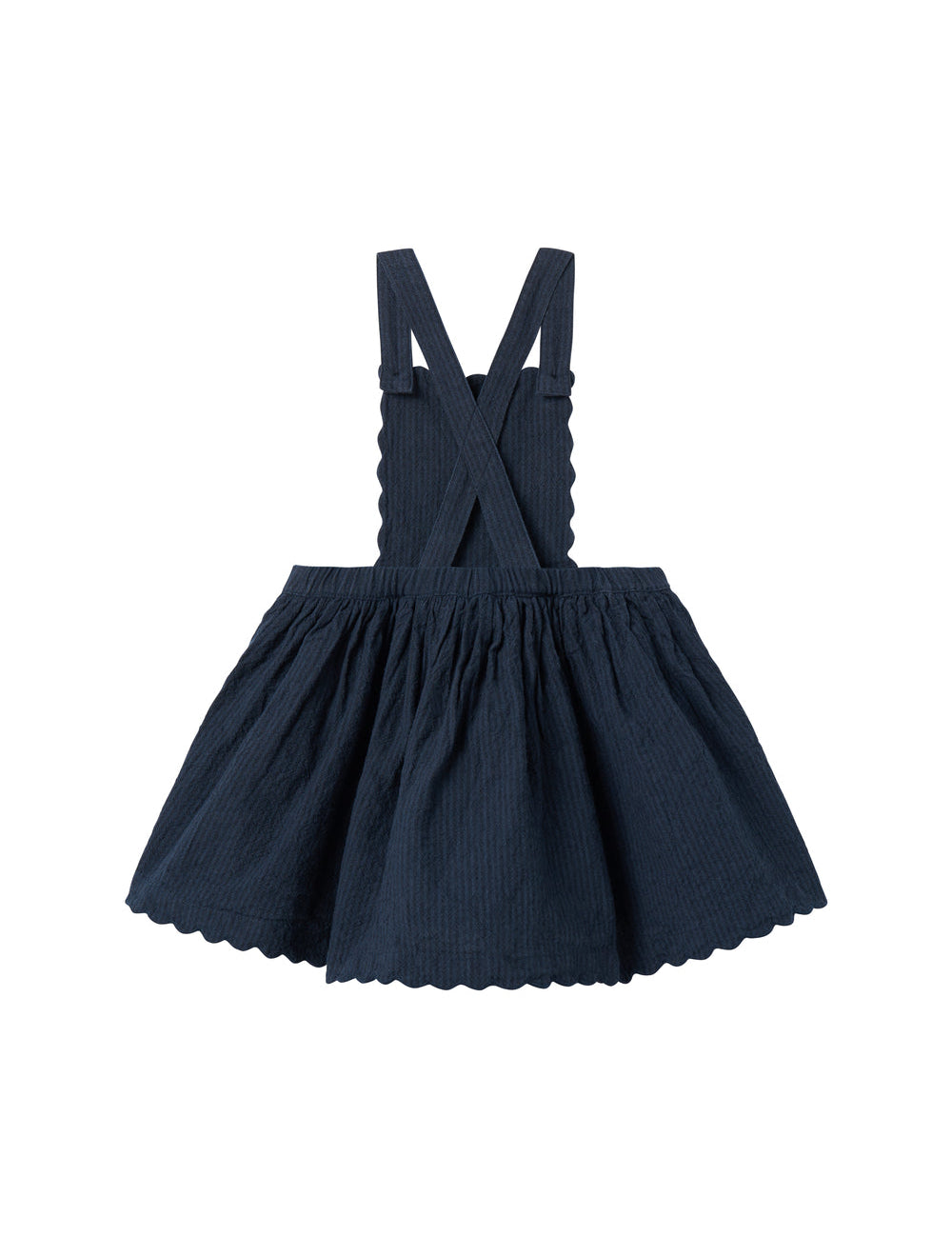 Mørkeblå selekjole til børn med bredt skørt