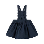 Mørkeblå selekjole til børn med bredt skørt