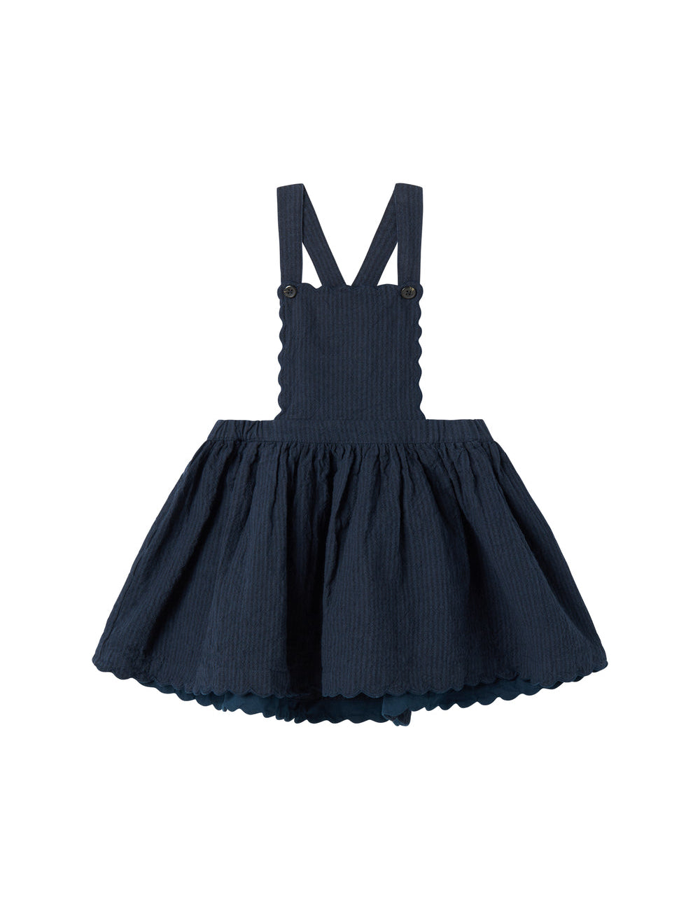 Mørkeblå selekjole til børn med bredt skørt