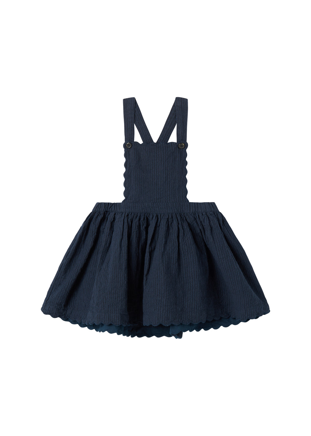 Mørkeblå selekjole til børn med bredt skørt