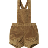 Brun fløjlsshorts med seler til børn