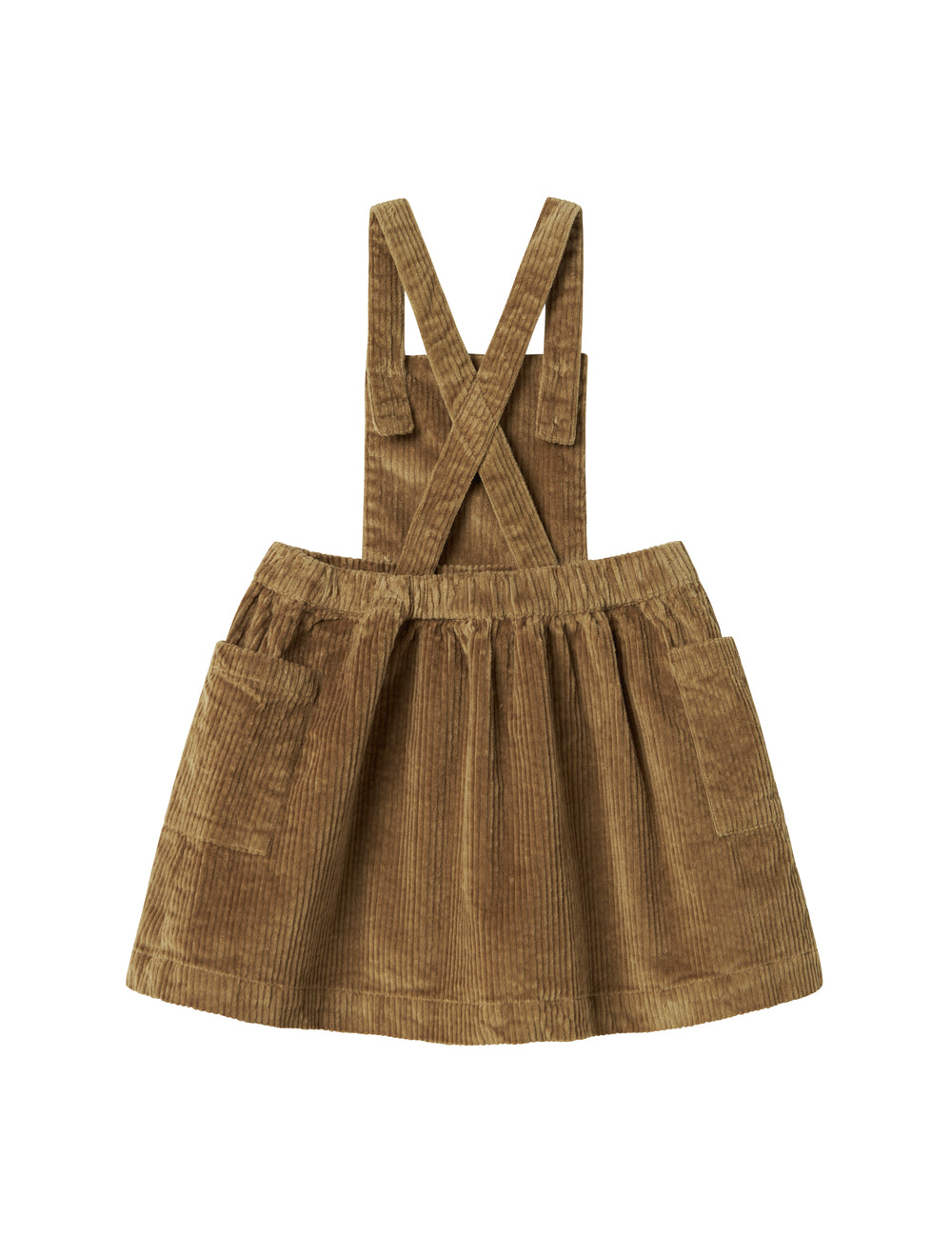Brun fløjlssele­kjole til børn med justerbare stropper