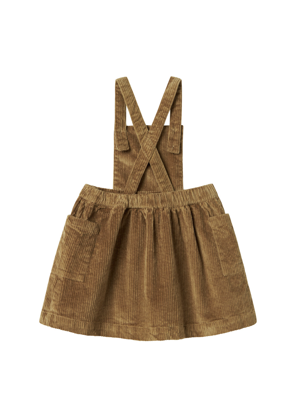 Brun fløjlssele­kjole til børn med justerbare stropper