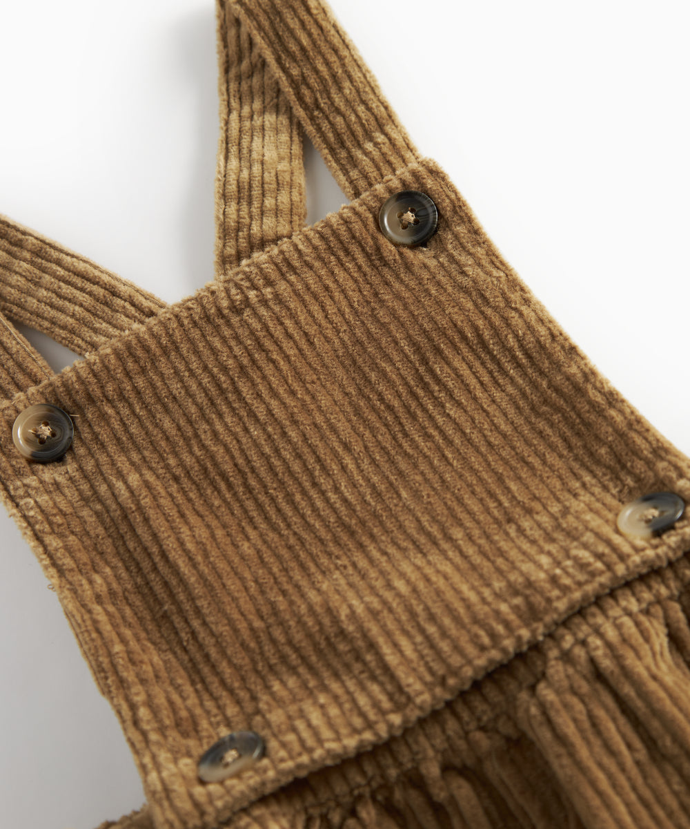 Brun fløjlssele­kjole til børn med justerbare stropper