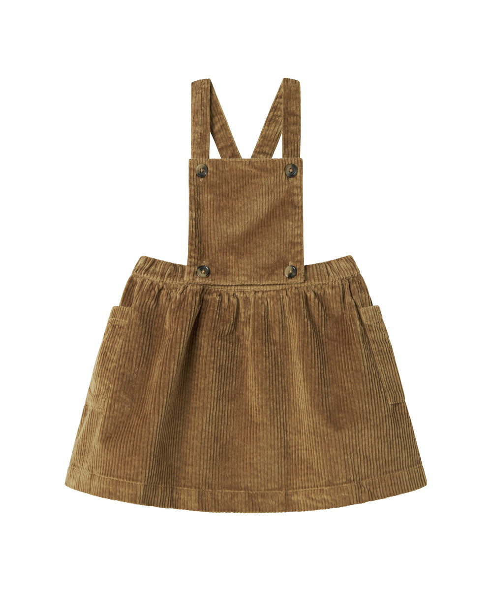 Brun fløjlssele­kjole til børn med justerbare stropper