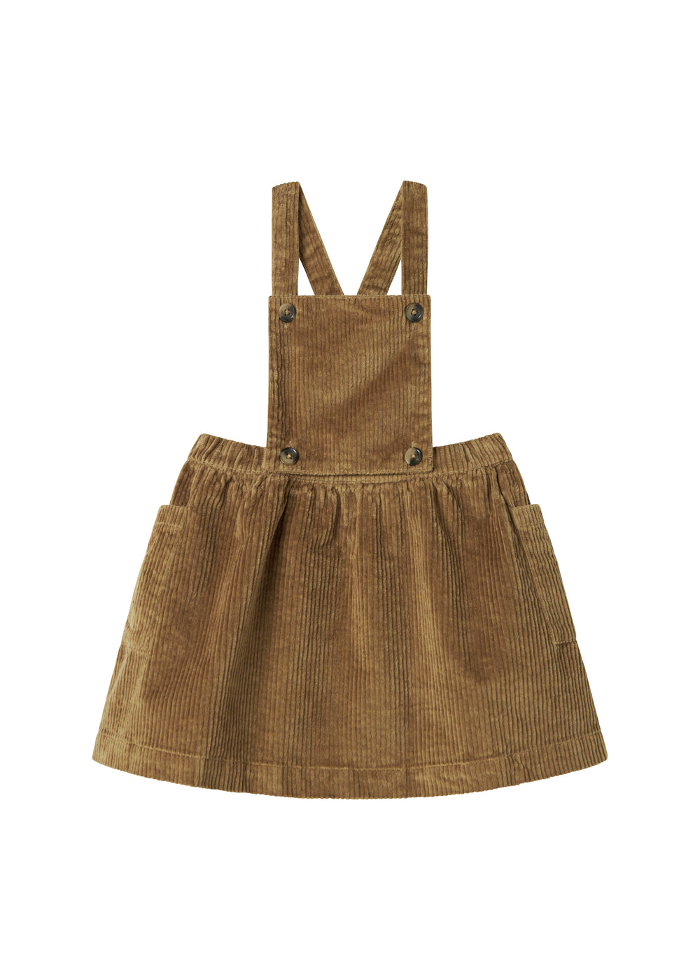 Brun fløjlssele­kjole til børn med justerbare stropper