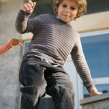 Tano, Knit sweater - Dusty Brown Mel.