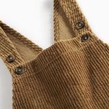 Brun fløjlsheldragt med seler til børn