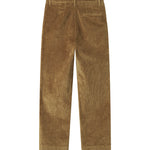 Brune fløjlsbukser med lige ben til kvinder