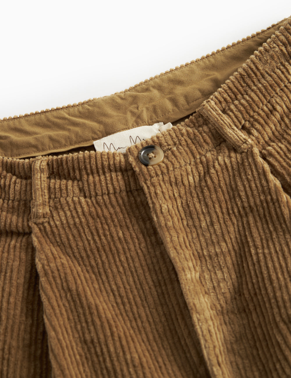 Brune fløjlsbukser med lige ben til kvinder