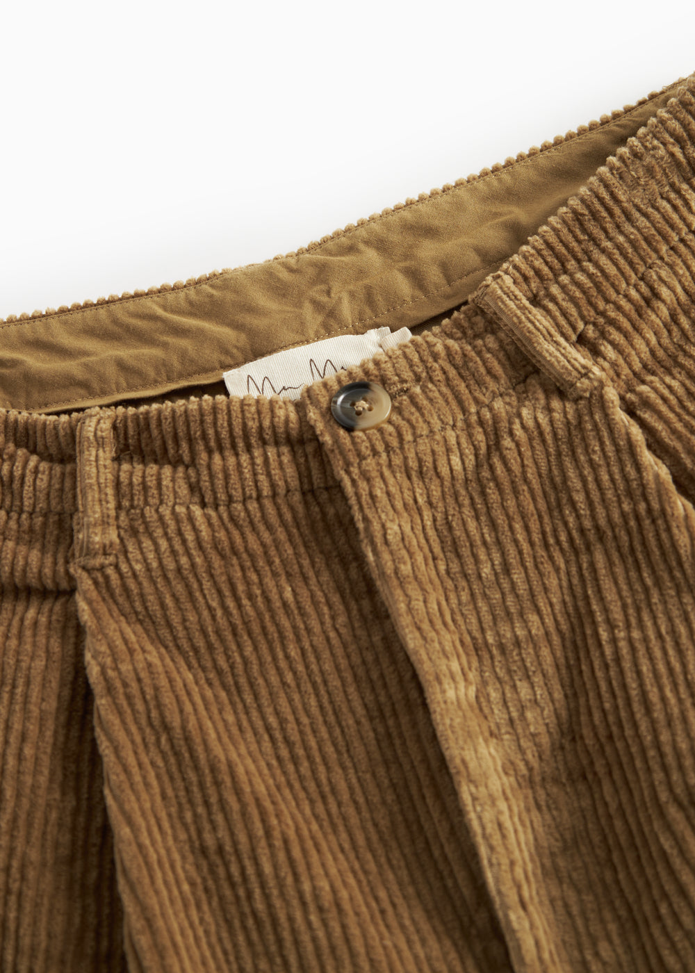 Brune fløjlsbukser med lige ben til kvinder