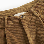 Brune fløjlsbukser med lige ben til kvinder