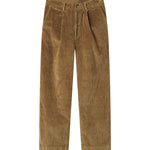 Brune fløjlsbukser med lige ben til kvinder