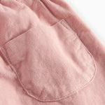 Lyserøde babyfløjl­sbukser med elastisk talje til børn