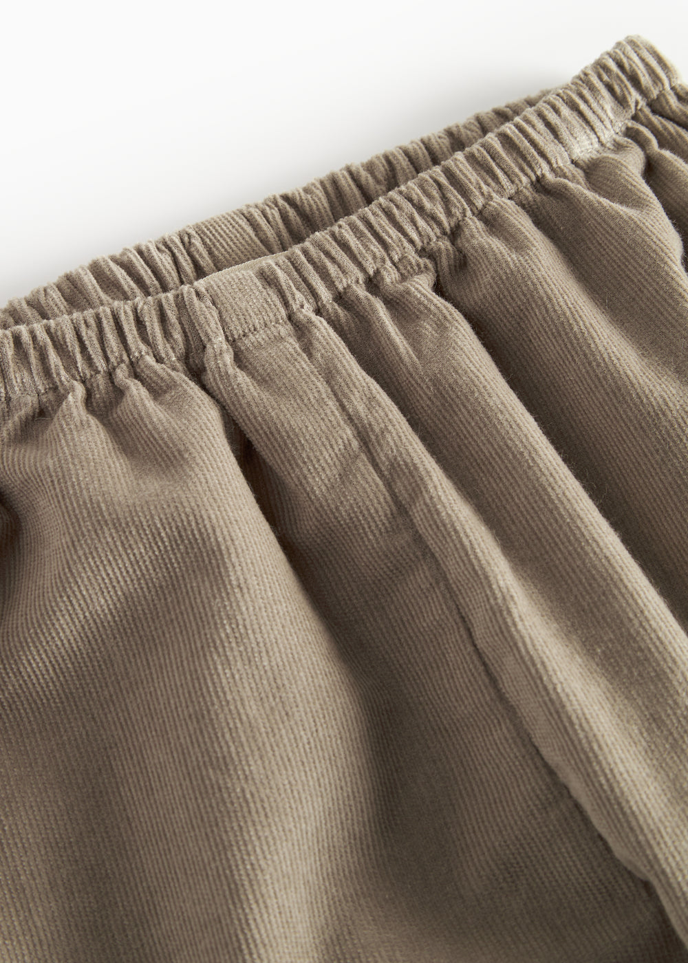 Beige babyfløjl­sbukser med elastisk talje til børn