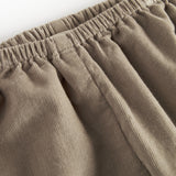 Beige babyfløjl­sbukser med elastisk talje til børn