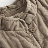 Beige quiltet vest med blomsterbroderi til børn