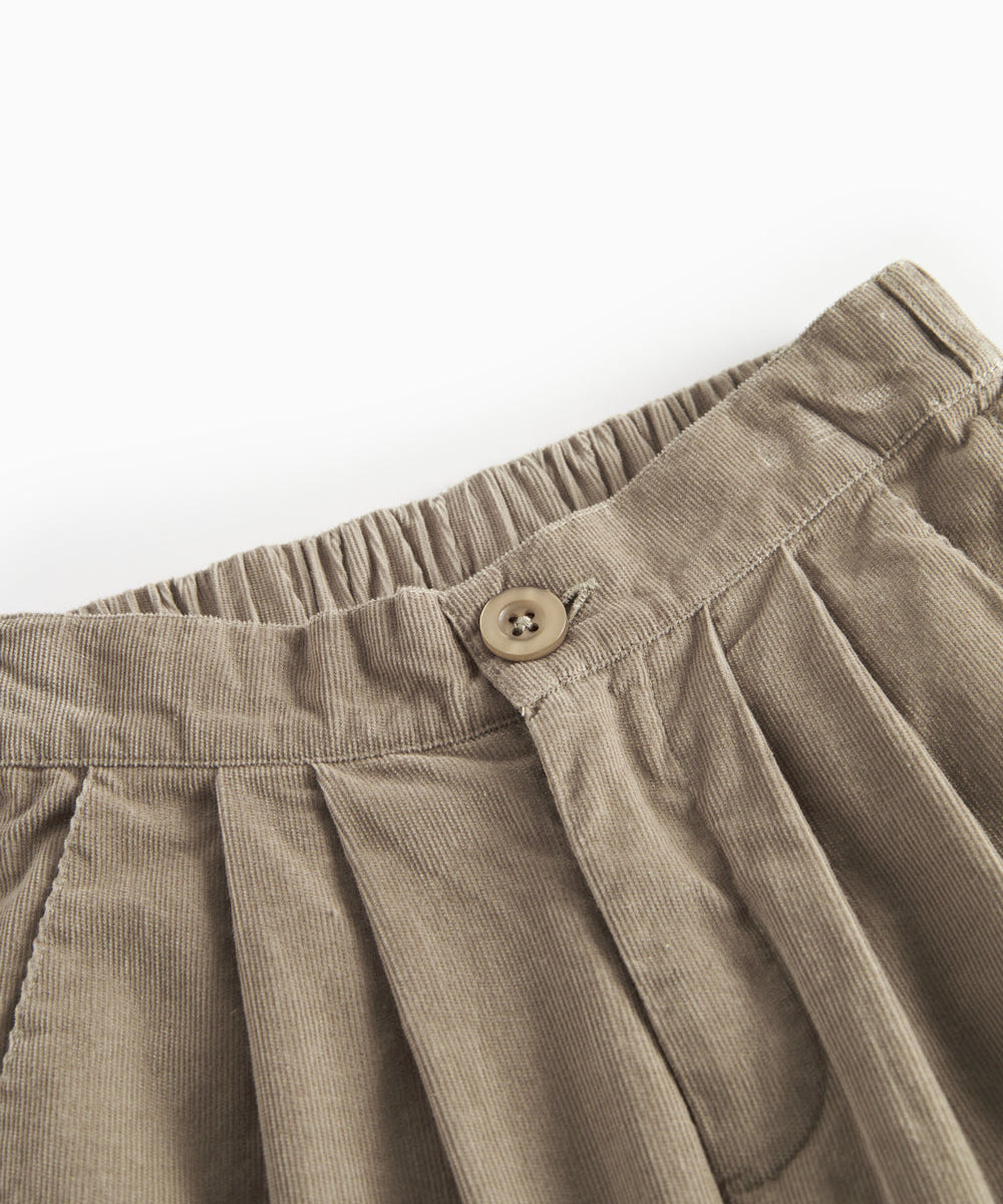 Beige bukser i babyfløjl med brede ben til børn