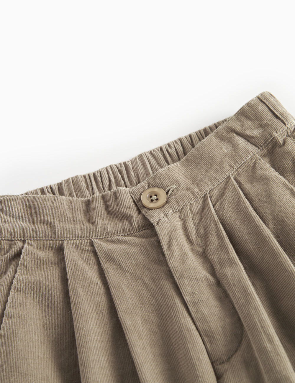 Beige bukser i babyfløjl med brede ben til børn