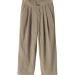 Beige bukser i babyfløjl med brede ben til børn