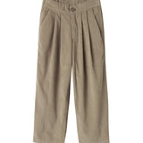 Beige bukser i babyfløjl med brede ben til børn
