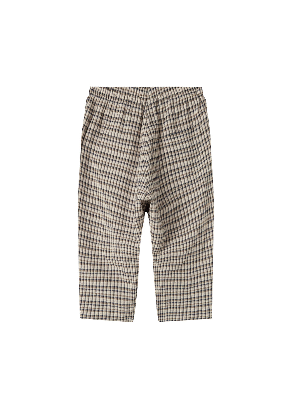 Brun ternede bukser til børn i crepet bomuld