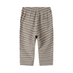 Brun ternede bukser til børn i crepet bomuld