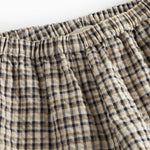 Brun ternede bukser til børn i crepet bomuld