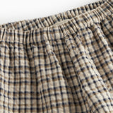 Brun ternede bukser til børn i crepet bomuld