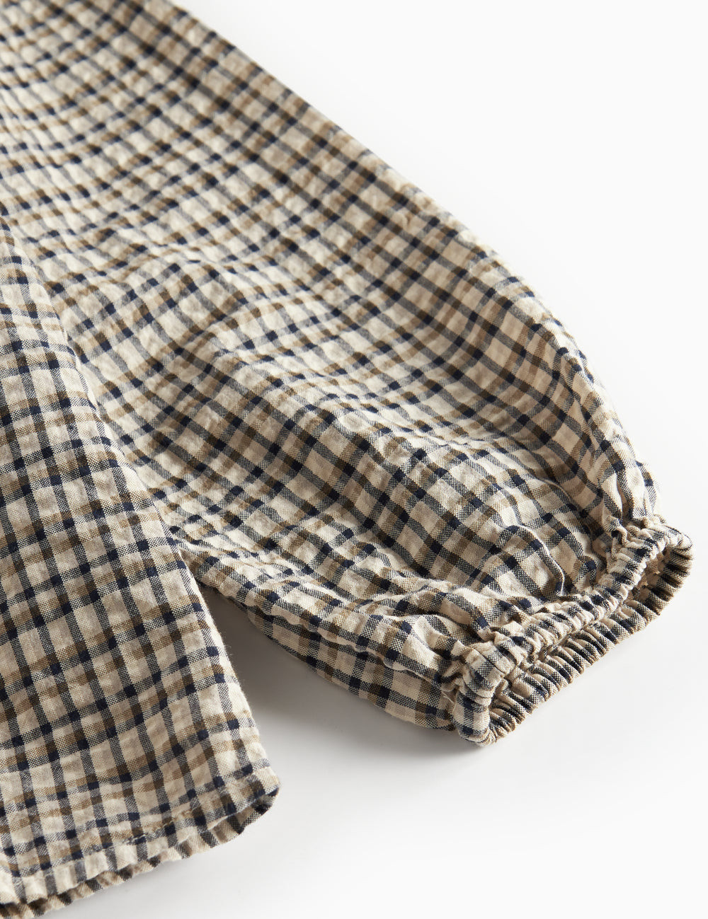 Brun ternet bluse til børn