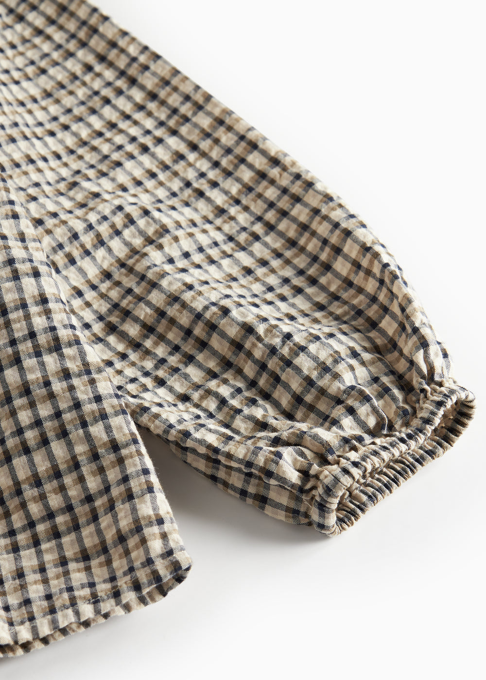 Brun ternet bluse til børn 