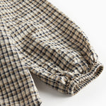 Brun ternet bluse til børn 