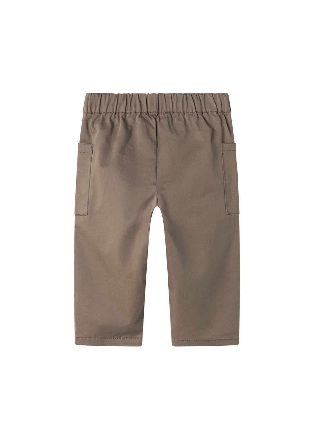 Bukser til børn i khaki med elastik i taljen og lommer foran